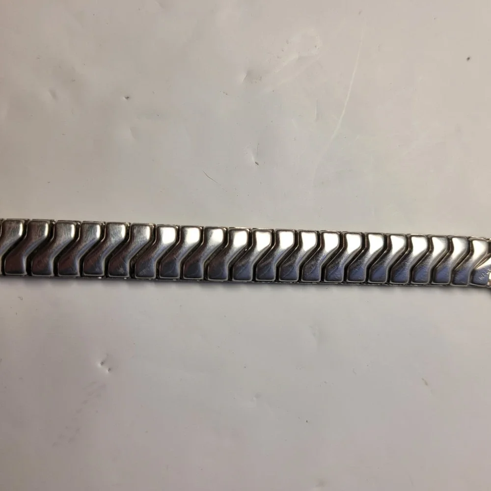 Bellavance Watch Band Stainless Steel S-Link Expansion Vintage Jewelry Accessory